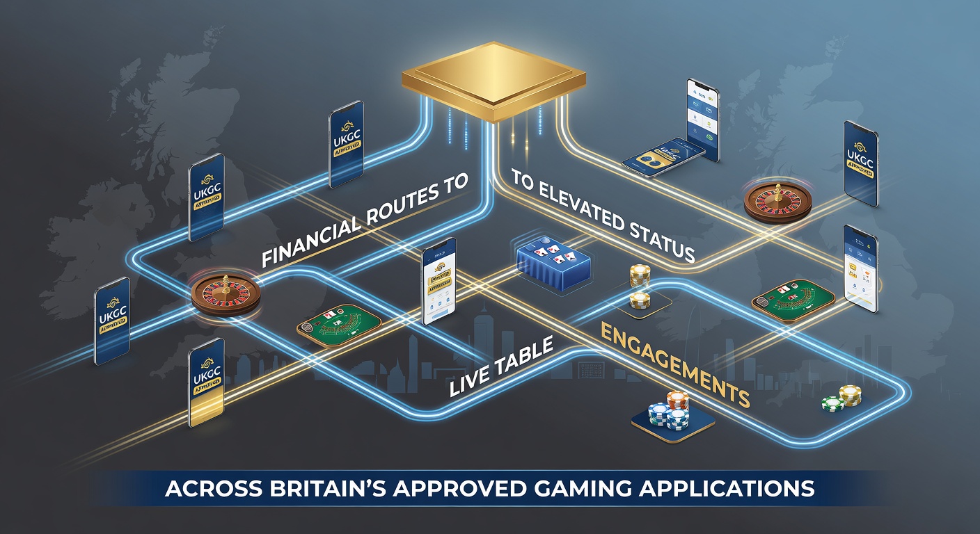Secure payment interfaces connecting to VIP progression and live table sessions on regulated British casino applications