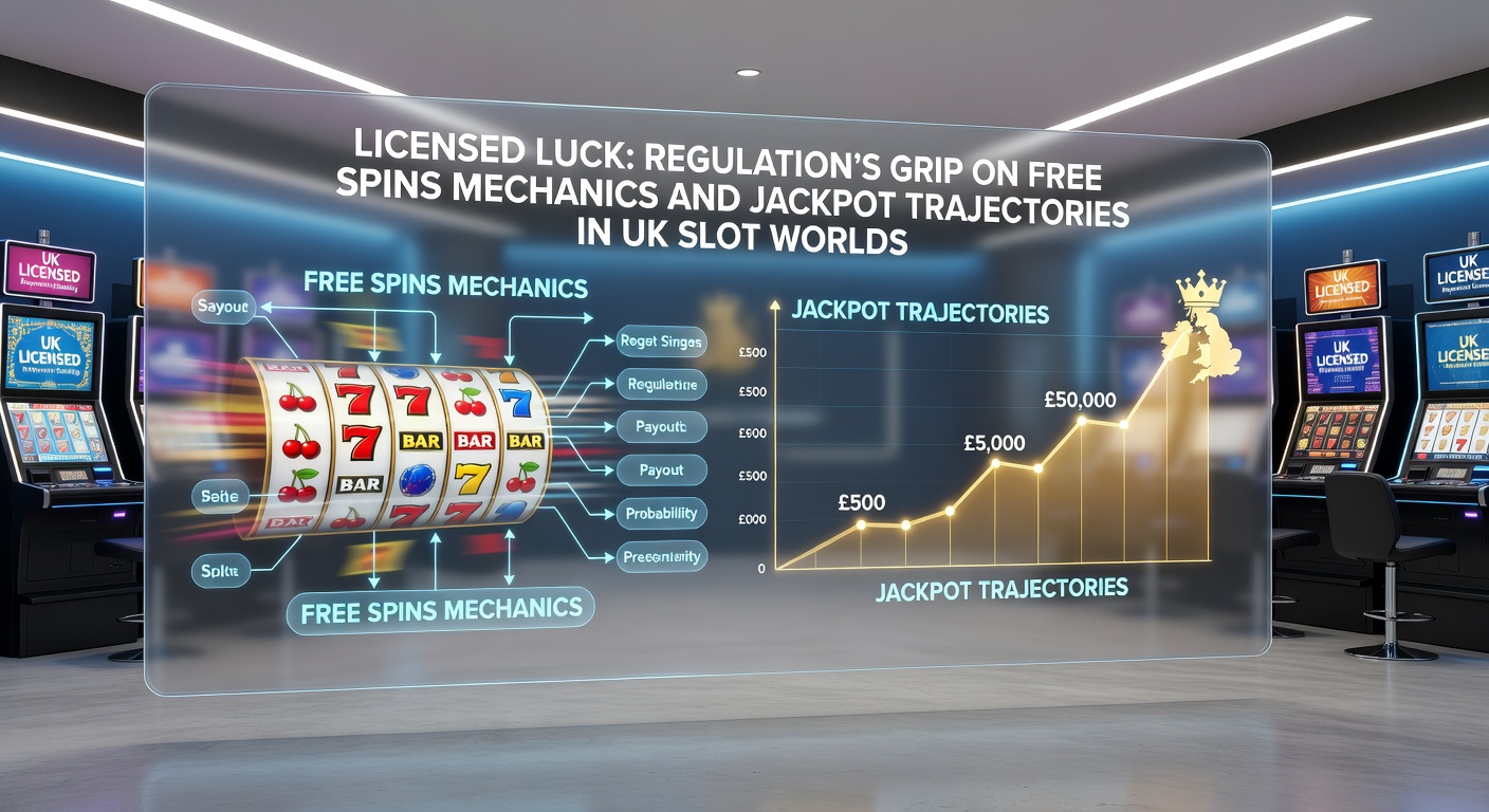Vibrant online slot reels displaying free spins activation and progressive jackpot counters under regulatory compliance icons
