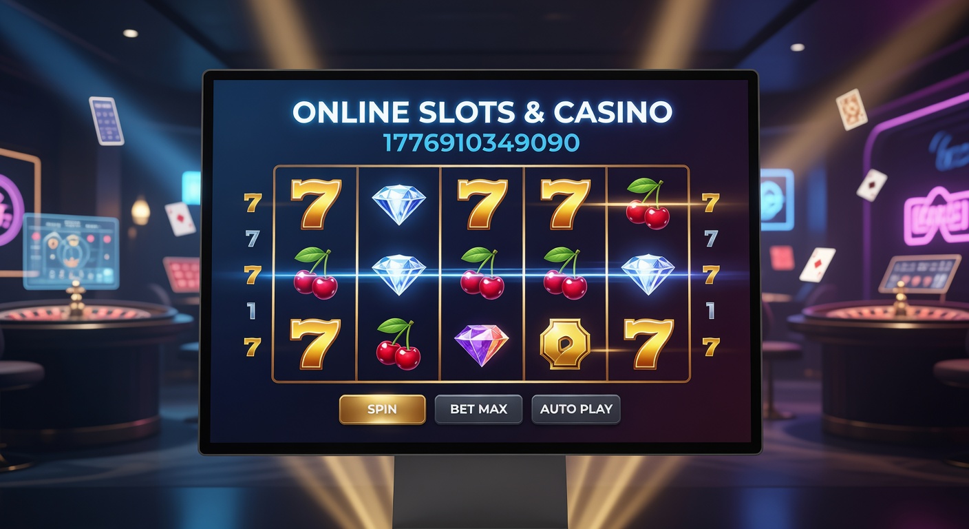 Vibrant online slot machine interface with spinning reels and jackpot counters glowing on a mobile screen
