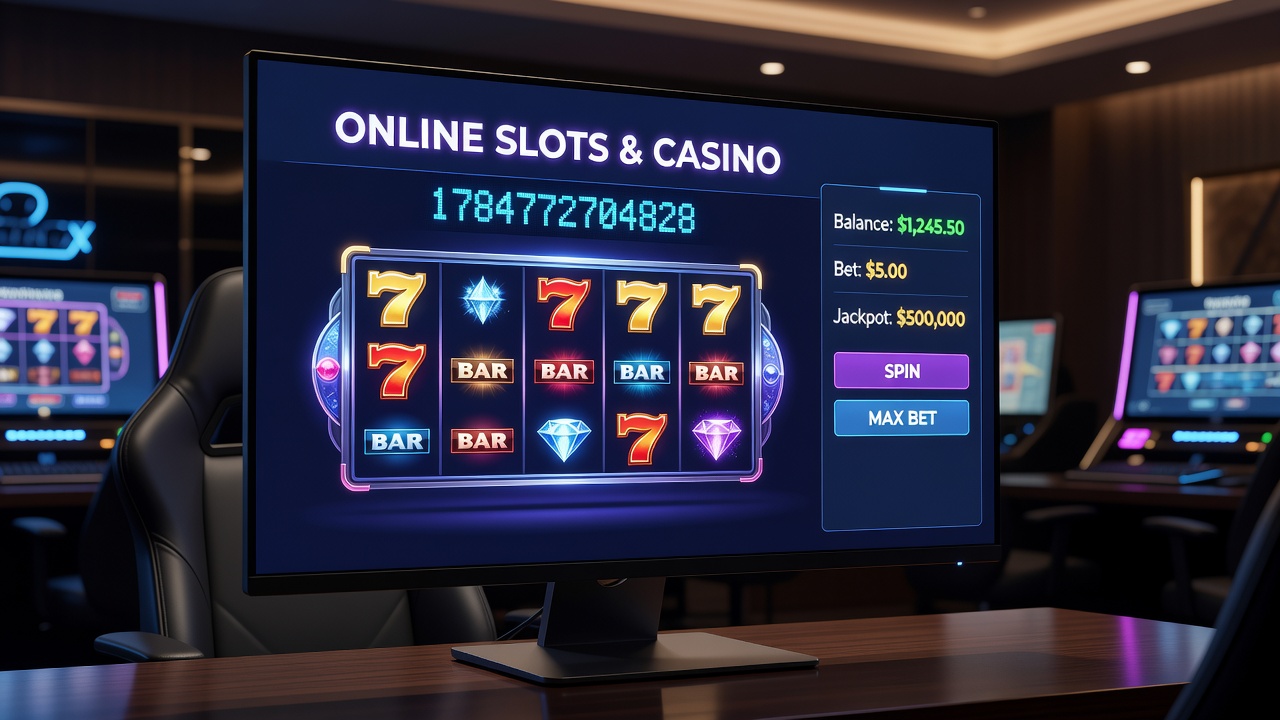 Mobile casino app displaying slot game and wallet transaction screen