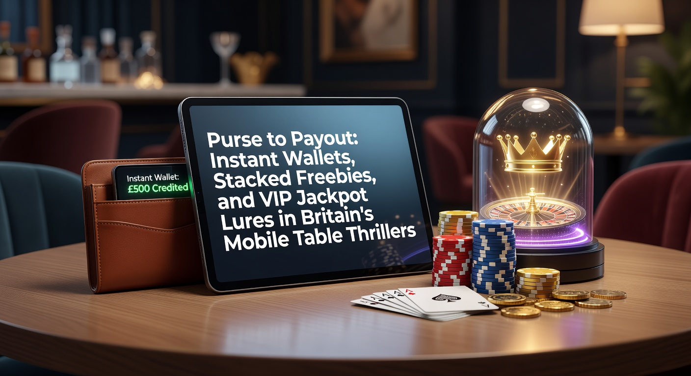 A sleek mobile phone screen displaying a live blackjack table with instant deposit options and glowing VIP jackpot indicators, capturing the thrill of Britain's on-the-go gaming scene