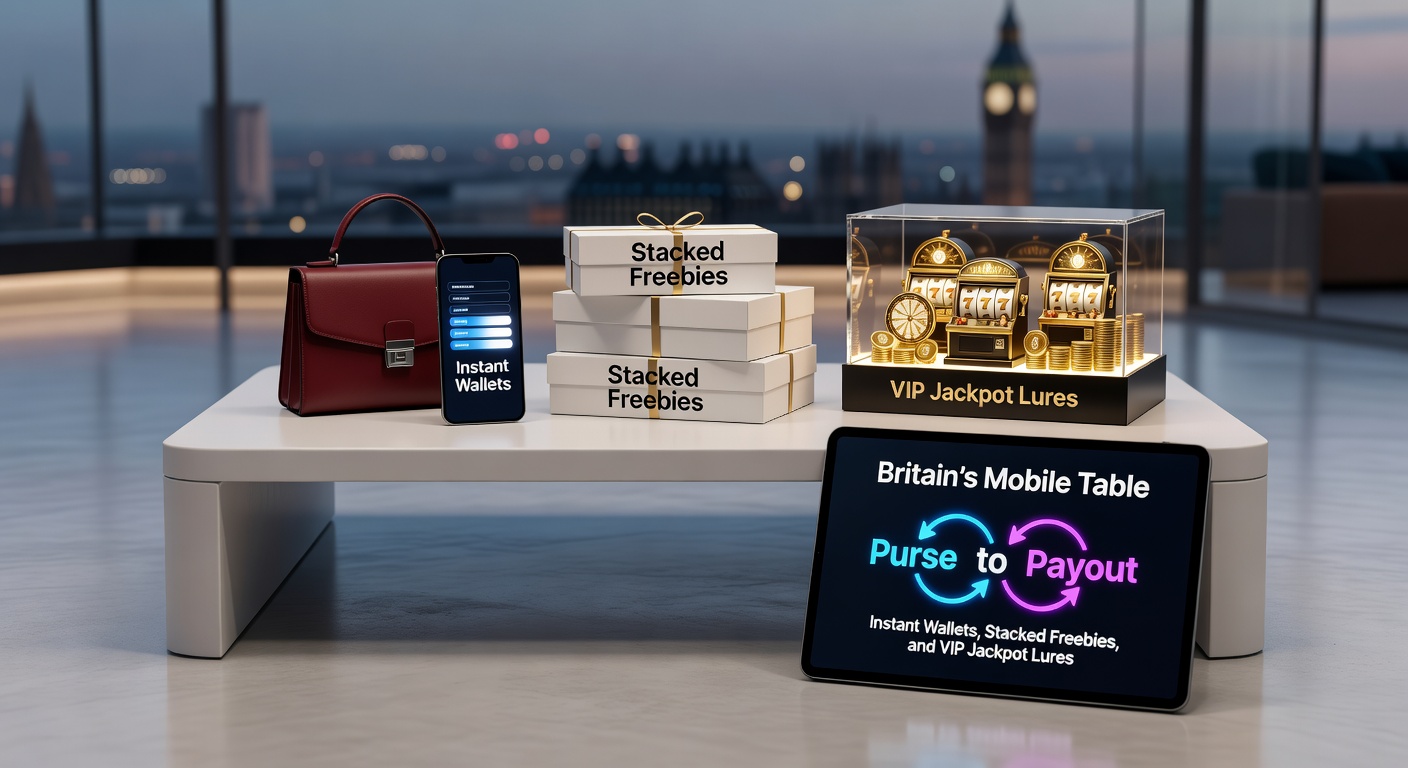 Dynamic close-up of a VIP mobile interface showing stacked bonus notifications, a pulsing jackpot meter on a live roulette wheel, and swift payout confirmations, emblematic of elite rewards in UK table gaming