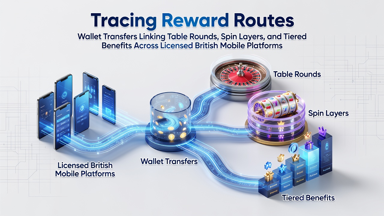 Diagram showing wallet transfer flows between slots, table games, and VIP tiers on mobile casino platforms