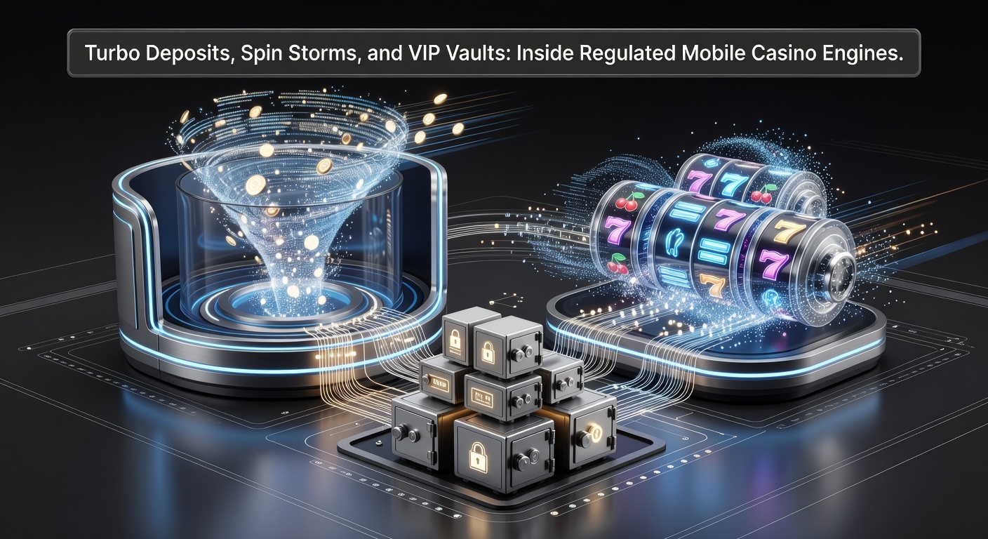 Close-up of a digital VIP vault overflowing with golden chips, exclusive keys, and reward icons, symbolizing locked high-tier perks in a mobile casino engine